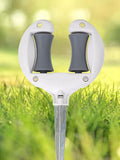 Metal Pin Water Pipe Rack Top Roller Lawn Spike Holder Garden Watering Hose Positioning Guide