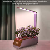 Smart Automatic Hydroponics Growing System - Soilless Cultivation, Small Water Pots with 21 Led Grow Light for Home Kitchen