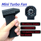 28.8mm Brushless Motor Jet Fan Silent High Power 110,000RPM Turbofan Dust Blower Cleaning Tool Type-C Interface Support PD