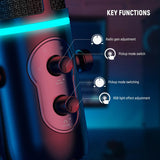 Hot Selg Microfone RGB Streaming Mic USB Gaming 4 Pickup Patterns Condenser Microphone