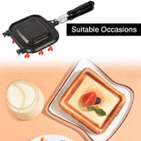1 PCS Omelet Pans No-Fume Pan Double-Sided Non-Stick Frying Pan Frying Pan For Sandwich Toast Bread