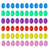 60 Pieces Plastic Egg Shakers Maracas Percussion Musical Eggs For Kid Toys Music Learning DIY Painting