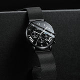 Men's Fashion Imitation Three-eye Waterproof Quartz Watch