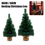 Mini 40CM/50CM Christmas Artificial Tree Festival Supplies DIY Ornaments for Home Party Bar Dropship