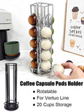 Pod Rotatable Vertuo e Coffee Capsule Pods Holder Display Stand Metal 20 Cups Storage Organizer Shees Rack