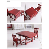 1/12 Handmade Folding Table With 2 Stool Mini Furniture House Decoration Dollhouse Miniature Accessories