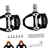 Clipless Replacement Accessories Waterproof Road Bike with Cleats Bicycle Pedals for Touring Riding Equipment