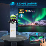 Android 14 TV98 ATV X6 Stick Support 8K Video BT5.0 WiFi 6 2GB 8GB Allwinner H313 Quad Core Voice Remote Smart TV Box
