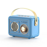 Retro Radio Portable FM Receiver Vintage Bluetooth Speaker Subwoofer TF/USB/Headphones Player Rechargeable Radios for Gift