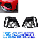 Top-1Pair Front Fog Lamp Grille Trim Cover For 3 Series G20 G21 G28 M340I 2019-2022 51118075649 51118075650