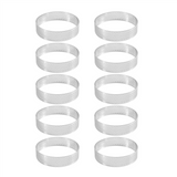 10 Pcs Circular Stainless Steel Tart Ring Tower Pie Mould Perforated Cake Mousse Ring,8cm