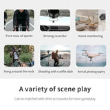 HD 4K Dual Lens Mini Wifi Camera with Magnetic Mount and Remote Control Two-Way Intercom Network Surveillance Camcorder