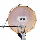 2 Pack Double Pedal Patches Wear-resistant Stickers Self-Adhesive Drumhead Patch Protectors Drum Protective Pad