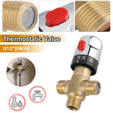 Pipe Thermostat Thermostatic 3-Way Brass Mi Vae Bathroom Water Temperature Control Faucet