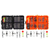 141Pcs Kit 3 Way Lock Snaps e Connector Barrel Swivels for Trout Freshwater Saltwater Sea Fishing