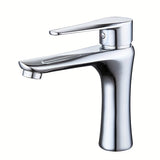 1pc Brass Bathroom Sink Faucet, Single-hole Cold Water And Hot Water Universal Faucet, Suitable For Bathroom/washstand