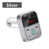 VIKEFON Bluetooth 5.0 FM Transmitter Receiver TF Handsfree Kit 2.1A Dual USB Charger Audio Wireless Car Adapter