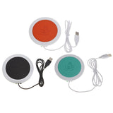 USB Thermal Insulation Heating Hot Drink Warm Milk PU Leather High Temperature Heater Office Coaster