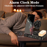 Wireless Charger 3 in1 S23 S22 S21 Ultra 30W Fast Charging Station Watch 5/5 Pro/4 Chargers Stand New Alarm Clock Night Light