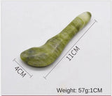 high polished natural green rib rod sticker jade mushroom hot spa guasha stone energy olive oil volcano massage scraping