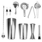 Stainless Steel For Home Bar Party Jigger Muddler Pourer Ice Tong Barware Boston Shaker 10pcs/13pcs Set Cocktail Shaker Bar Set