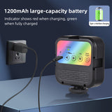 5W Pocket Led RGB Video Lamp Mini Photography Light 3 Cold Shoe Mount&1/4in 62Led 3000K-7000K+Clip Adapter for Home Studio