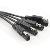 45CM 1 to 4 Power Extension Cable 5-Way SAE Adapter Connector 2 Pin Quick Connect Disconnect Plug