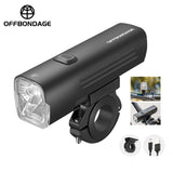 OFFBONDAGE Waterproof Bike 1000LM Type-C Rechargeable LED Headlight Aluminum Flashlight Bicycle Light