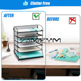 Document Tray Office Desktop Living Room bedroom Storage Iron Mesh File Rack