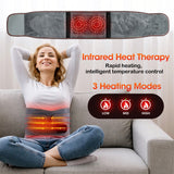 Electric Heating Massager Vibration Hot Compress Lumbar Brace Belt Waist Massage Back Support Relax Blood Circulation