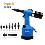 Industrial Rivet Nut Gun Hydraulic Pneumatic Automatic Riveter Tool Setting Rivnut Riveting Metric M3 M4 M5 M6 M8 M10 M12 or UNC