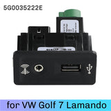 For VW Golf 7 USB+AUX Interface Connector Adapter Kit Carplay Switch 5Q0035726E 5G0035222E Replacement Accessories