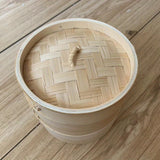Set, Bamboo Steamer Basket (10.16cm To 20.32cm), 2 Tiers Traditional Dumpling Steamer Basket With Lid, Durable Dim Sum Steamer ,For Cooking Vegetables, Bao, Buns, Fish, Meat, Kitchen Utensils, Kitchen Gadgets, Kitchen Accessories, Home Kitchen Items