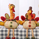 Ornaments For Fall Cute Long Fabric Turkeys with Telescng Legs Doll Personalized Holiday Party Decor