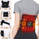 Electric Infrared Pad Re Light Heating Vibration Massager for Back and Waist Thermal Leg Knee Joint Support Brace Wireless