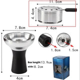 CRUSHER Arab Hookah Metal Bowl Set Charcoal Holder with Cover Heat Management System Chicha for Smoking Accessories