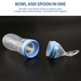 2 PCS Silicone Food Dispensing (120Ml, Ideal 4 Months Babies) Squeeze Feeder With - Spoon Bottle For Baby