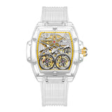 Watches men ONOLA Luxury Fashion Plastic Transparent Hollow Full Automatic Mechanical Watch for Men Waterproof Clock