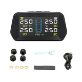 Alarm Tire Sensor Reliable Durable Monitoring System Solar Power Auto Security Tyre Pressure Control TPMS For 5 Tires