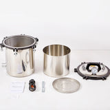 Stainless steel pressure steam sterilizer sterilization pot portable laboratory 12L18L24L