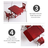 1/12 Handmade Folding Table With 2 Stool Mini Furniture House Decoration Dollhouse Miniature Accessories