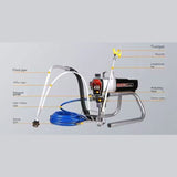 495 professional high pressure airless gun electric home improvement project sprayer spray paint tool