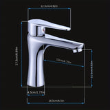 1pc Brass Bathroom Sink Faucet, Single-hole Cold Water And Hot Water Universal Faucet, Suitable For Bathroom/washstand