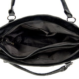 Punk Skull Crossbody PU Leather Studded Shoulder Large Capacity Top Handle Bag for Women Work Shopping