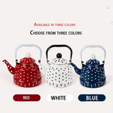 1Pc Enamel Tea Kettle Stainless Steel Teapot Stovetop Tea Kettle Coffee Pot Coffee Kettle Lovely Enamel Teapot For Loose Leaf Tea