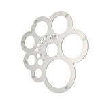 1PCS Leather Cutting Tool Corner Cutter Circle Ruler Stainless Steel Drawing Round Template Guide Craft Leathercraft Measuring