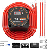 12V 140 Amp Isolator Kit with LED Voltmeter Manual/Auto Mode Waterproof Voltage Sensitive Relay Smart Dual Battery