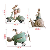Resin Rabbit Originality Living Room Ornament Lucky Rabbit Resin Animal Ornament