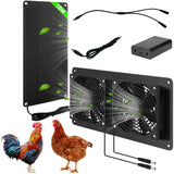 10W 12V Mini Ventilator - Waterproof Solar Panel Powered Fan for Greenhouse, Chicken Coop, Shed, Dog House Outside
