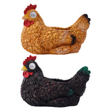 Resin Planters with Light wer Succulent Pot Solar Chicken Garden Statue Lights Hen Figurine Lighting